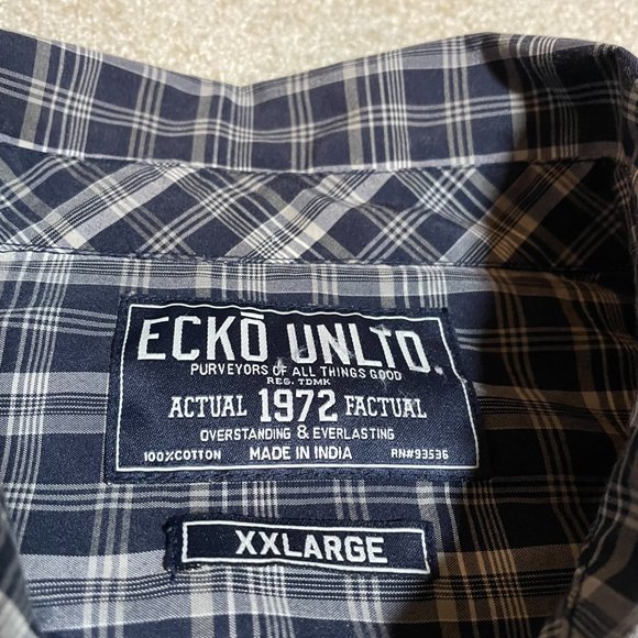 Men's 2XL Ecko Unlimited Short Sleeve Button Down Shirt - Picture 3 of 5